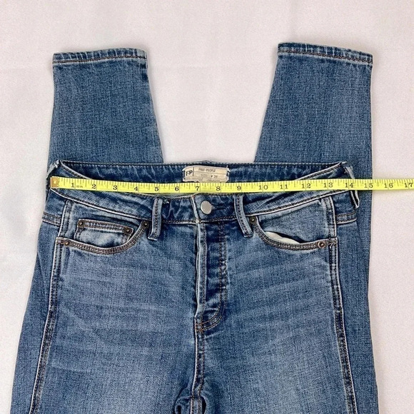 Free People High Rise Button Fly Skinny Jean Size 26 - Picture 7 of 10